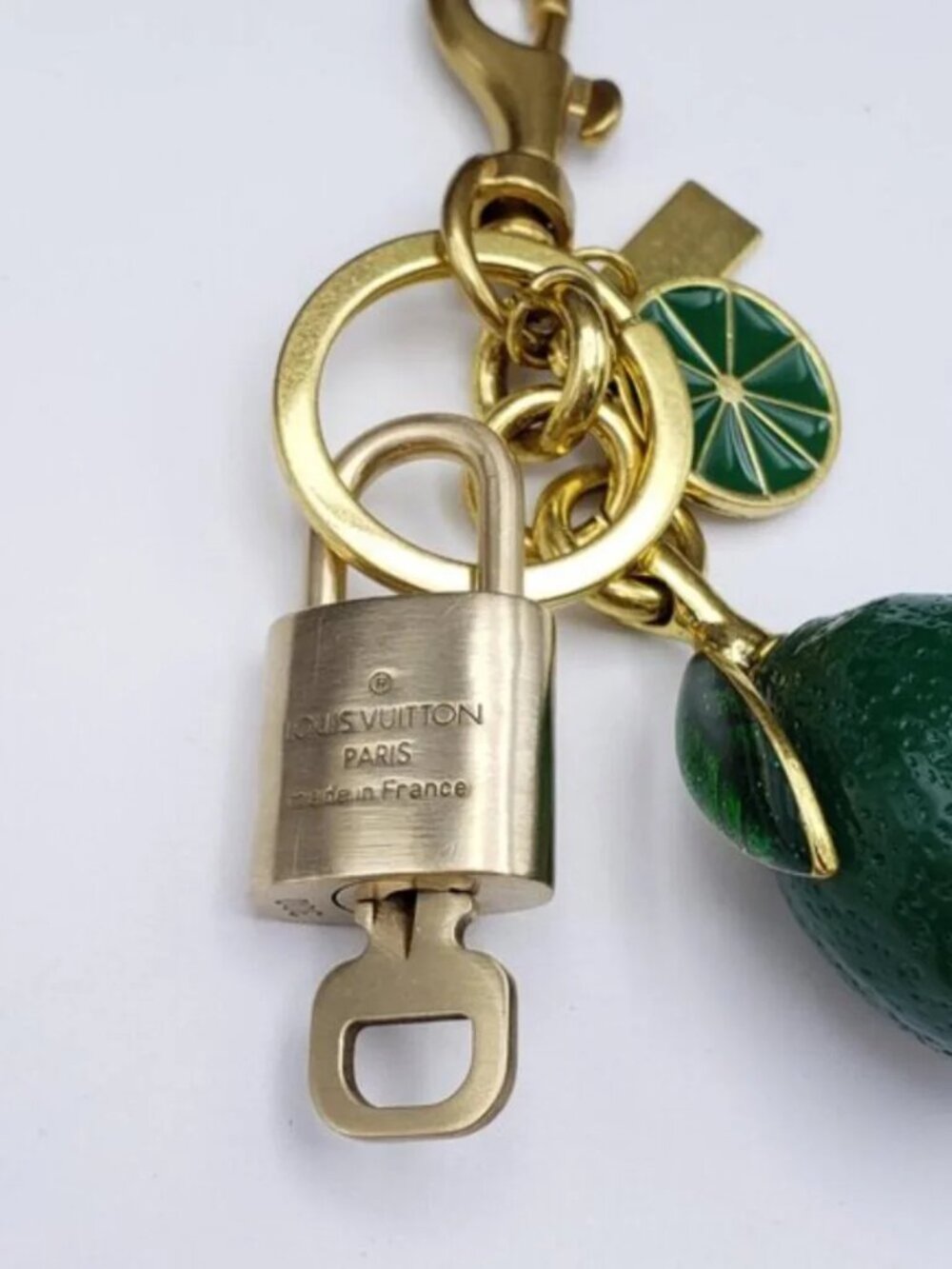 Louis Vuitton Authentic Gold Lock 🔒 Unbranded Lemon Keychain Charm for Bags - Picture 7 of 11